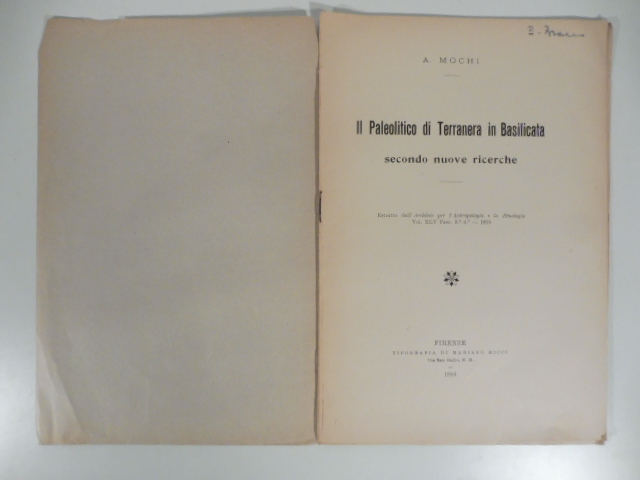 Il paleolitico di Terranera in Basilicata secondo nuove ricerche; Nuove osservazioni sul paleolitico di Terranera, della Maiella e dell'Umbria